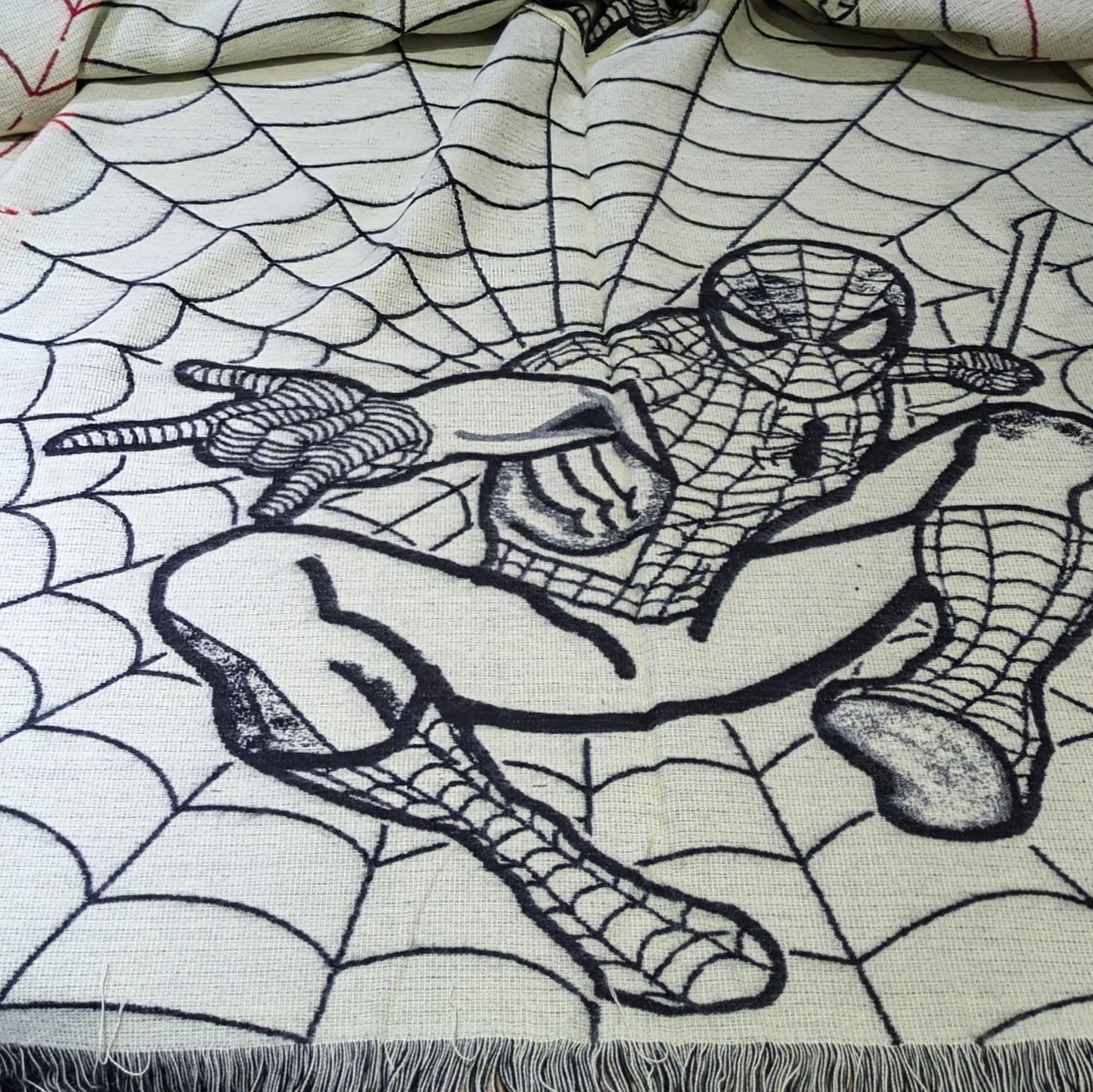Unisex Spider-Man Reversible Poncho – Handmade Gift All Tribes Treasures