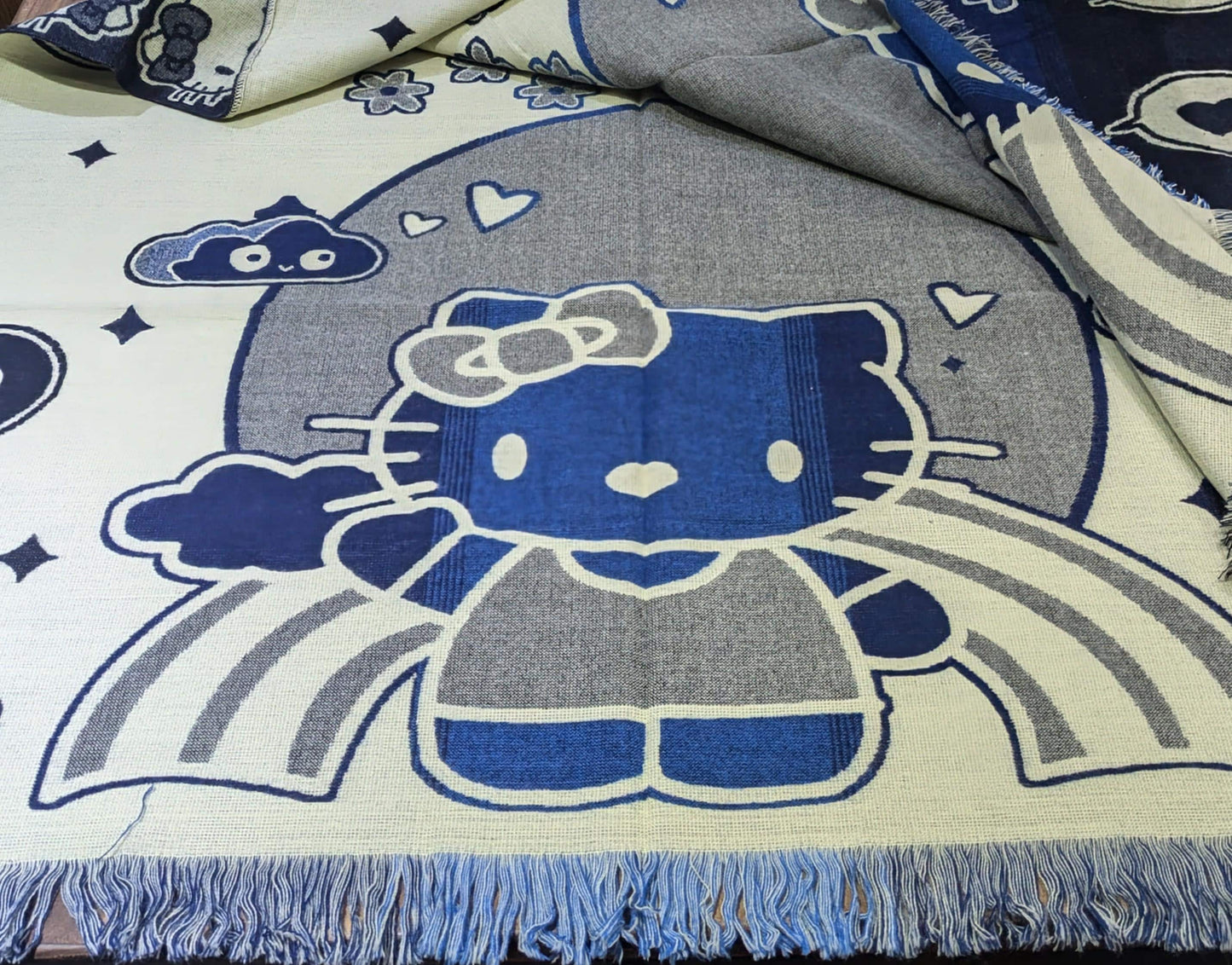 Hello Kitty Reversible Hooded Poncho - Cozy Christmas Gift All Tribes Treasures