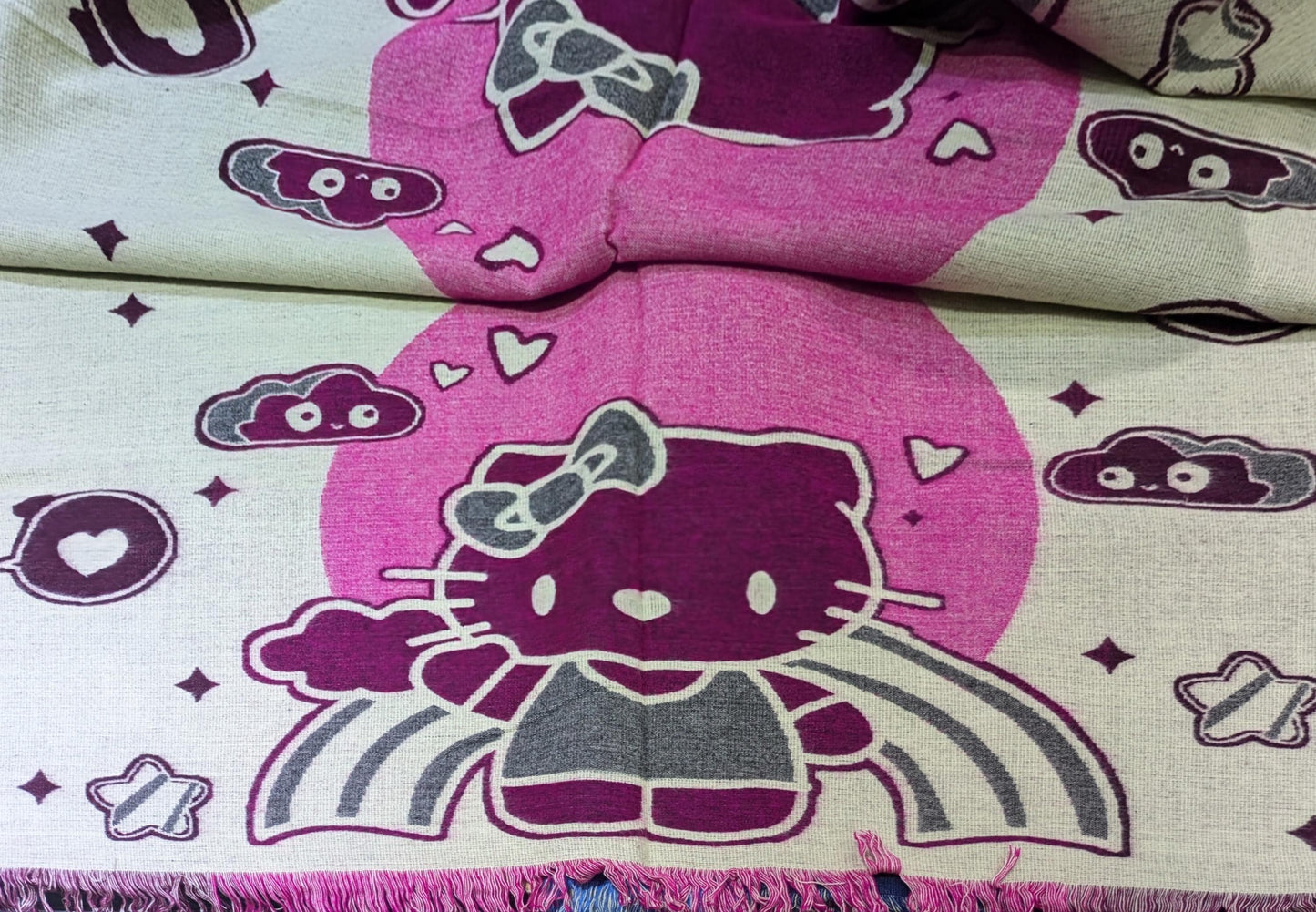 Hello Kitty Reversible Hooded Poncho - Cozy Christmas Gift All Tribes Treasures