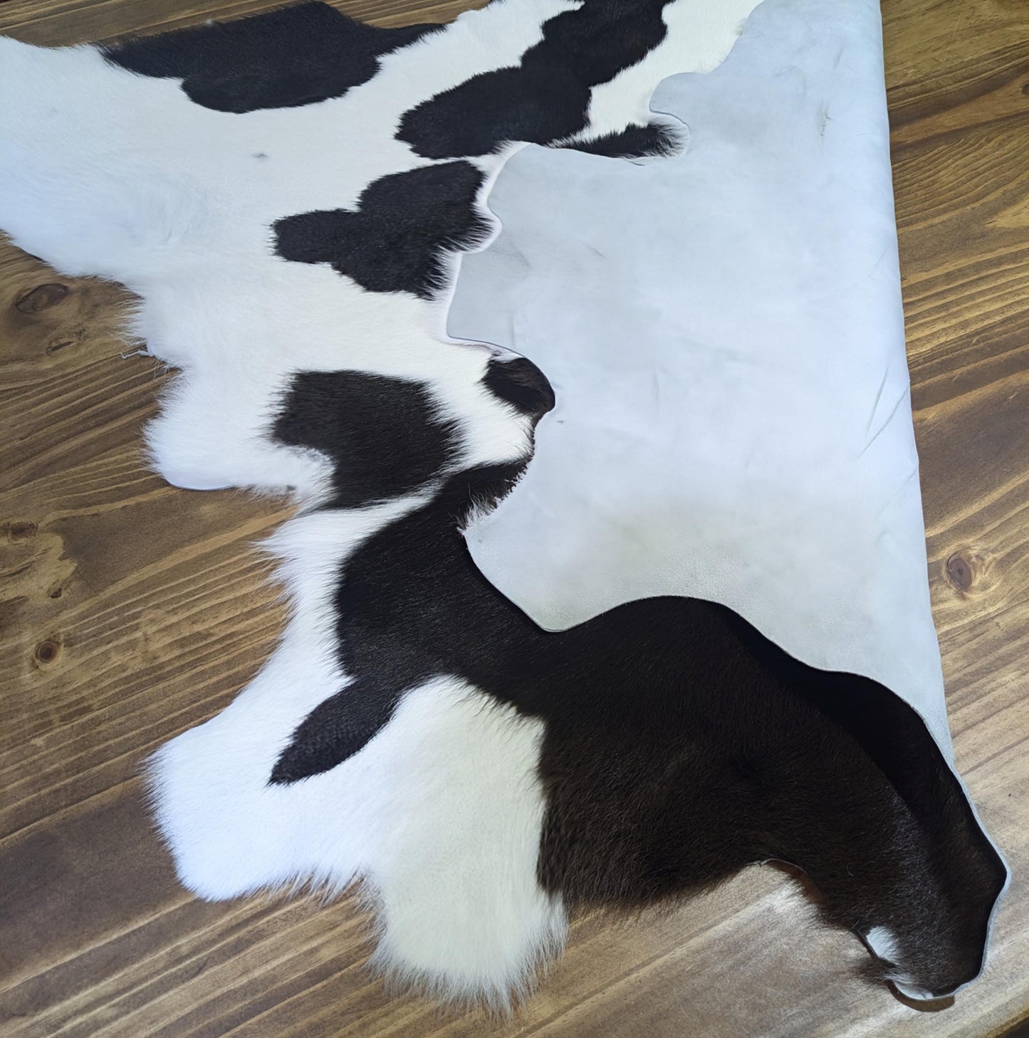 Decorative Calf Fur Rug with Suede Back, Handcrafted in Brazil All Tribes Treasures