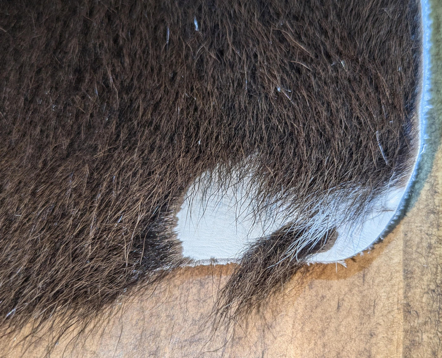 Decorative Calf Fur Rug with Suede Back, Handcrafted in Brazil All Tribes Treasures
