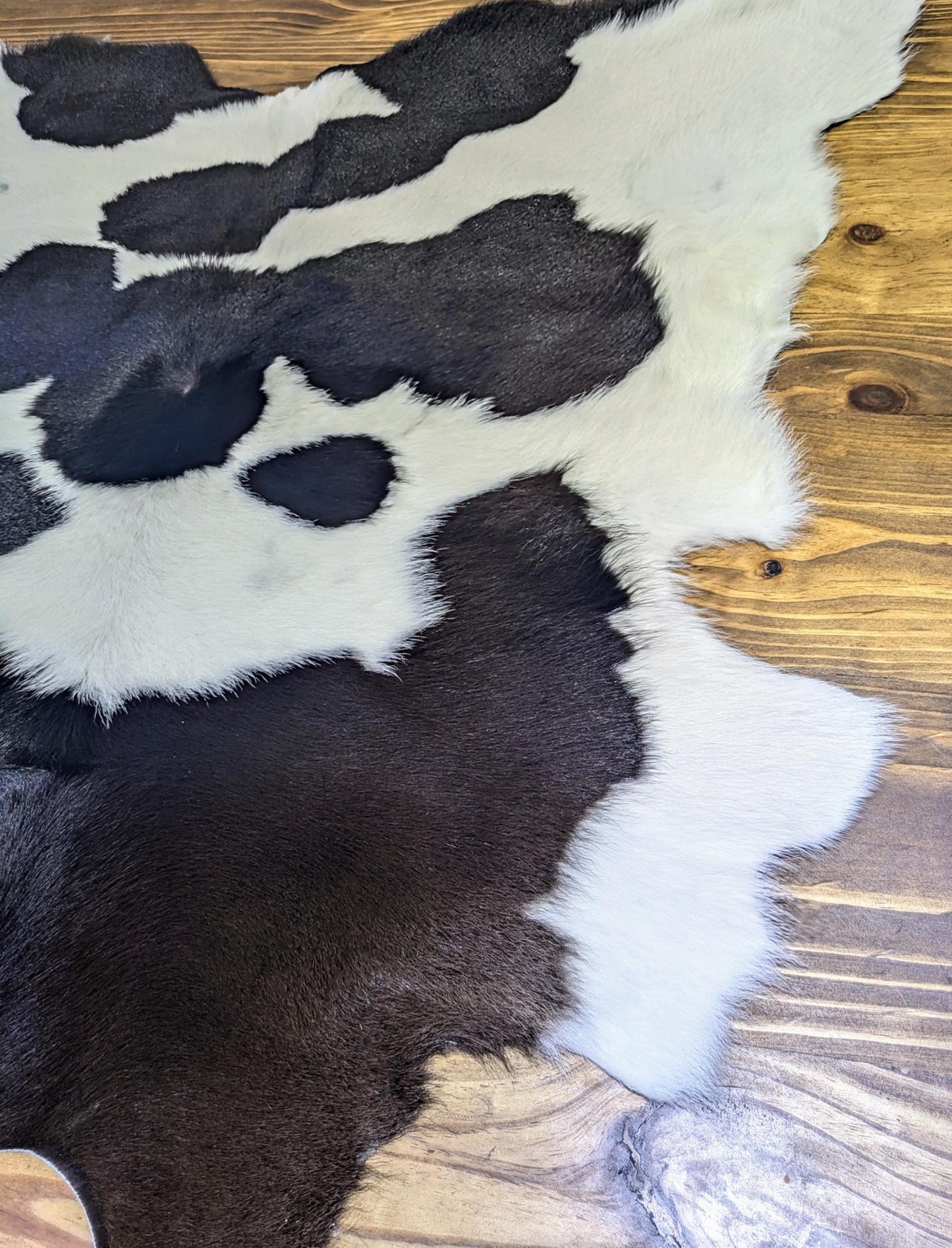 Decorative Calf Fur Rug with Suede Back, Handcrafted in Brazil All Tribes Treasures