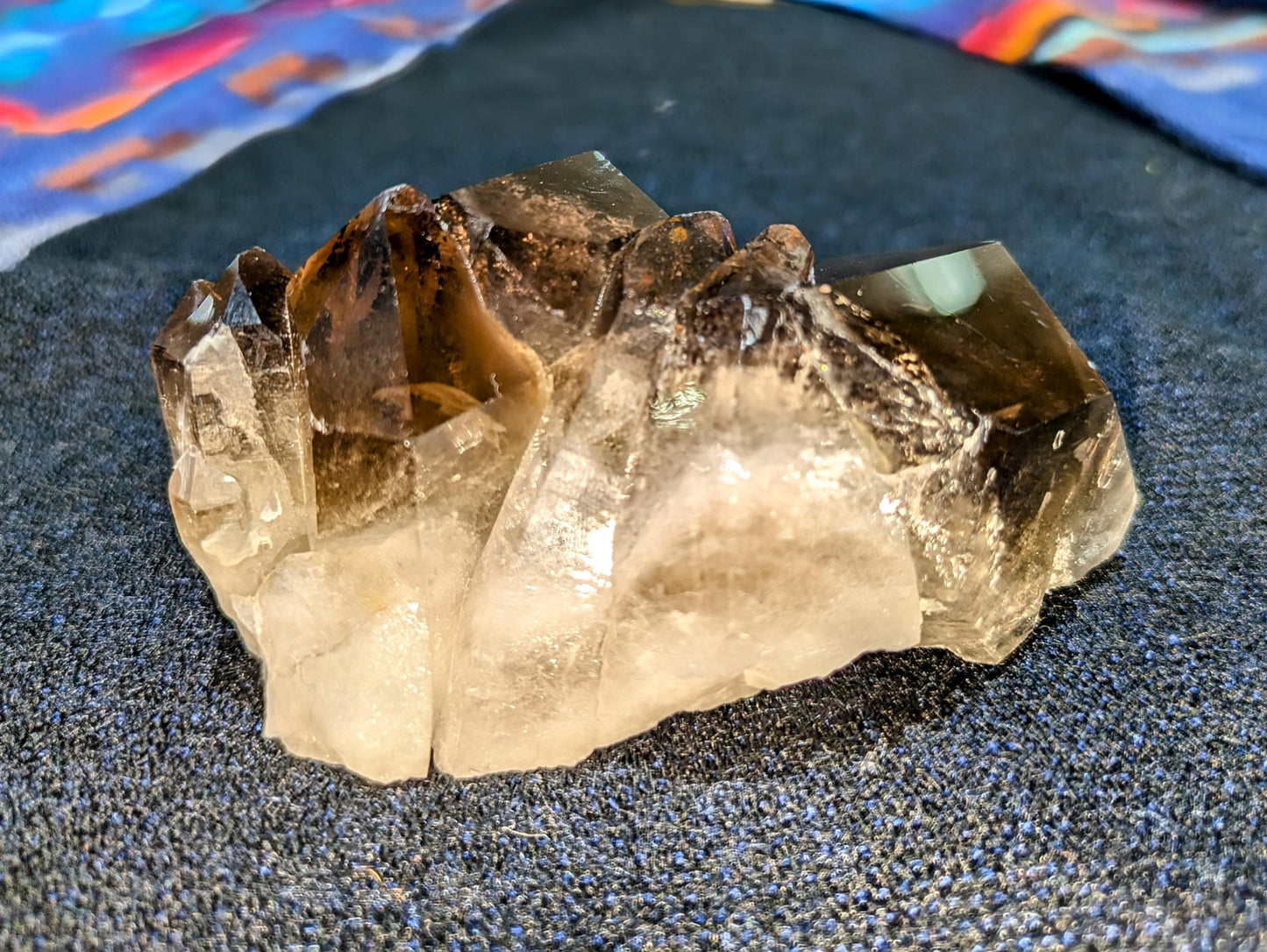 Unique Medium Smokey Quartz Crystal Cluster from Brazil All Tribes Treasures