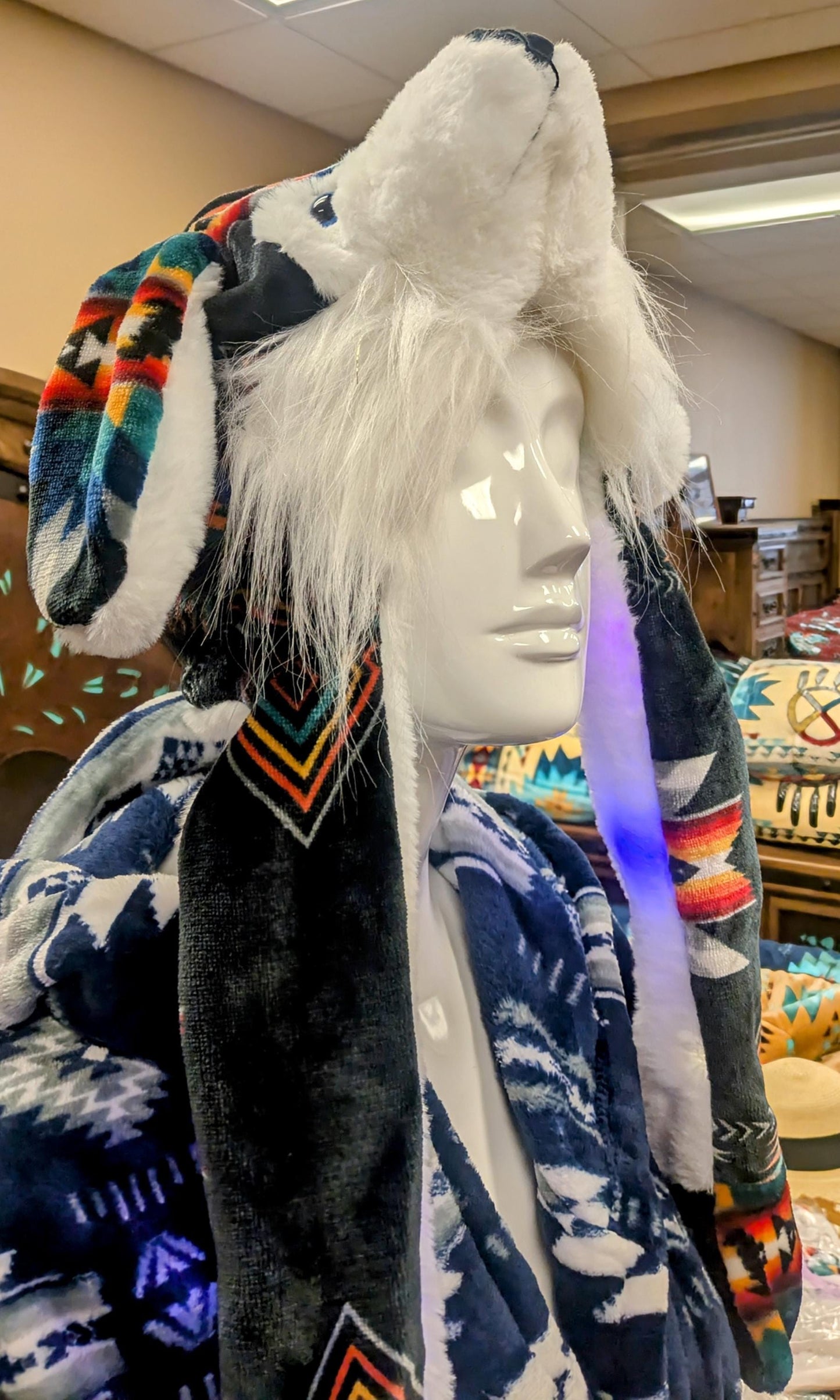 Light-Up LED Wolf Hat with Squeaky Paws & Ears All Tribes Treasures