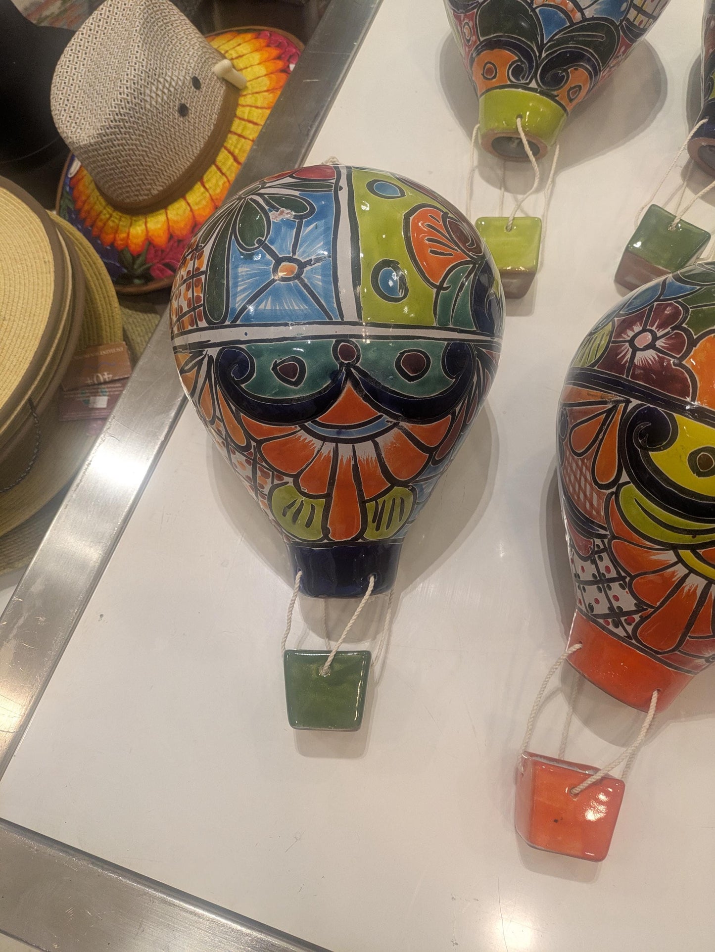 Large Talavera Ceramic Balloon: Hand-Painted Folk Art All Tribes Treasures