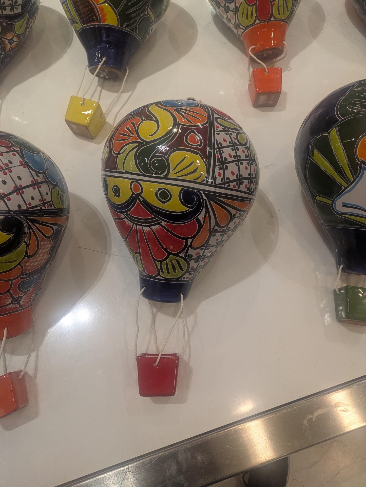 Large Talavera Ceramic Balloon: Hand-Painted Folk Art All Tribes Treasures