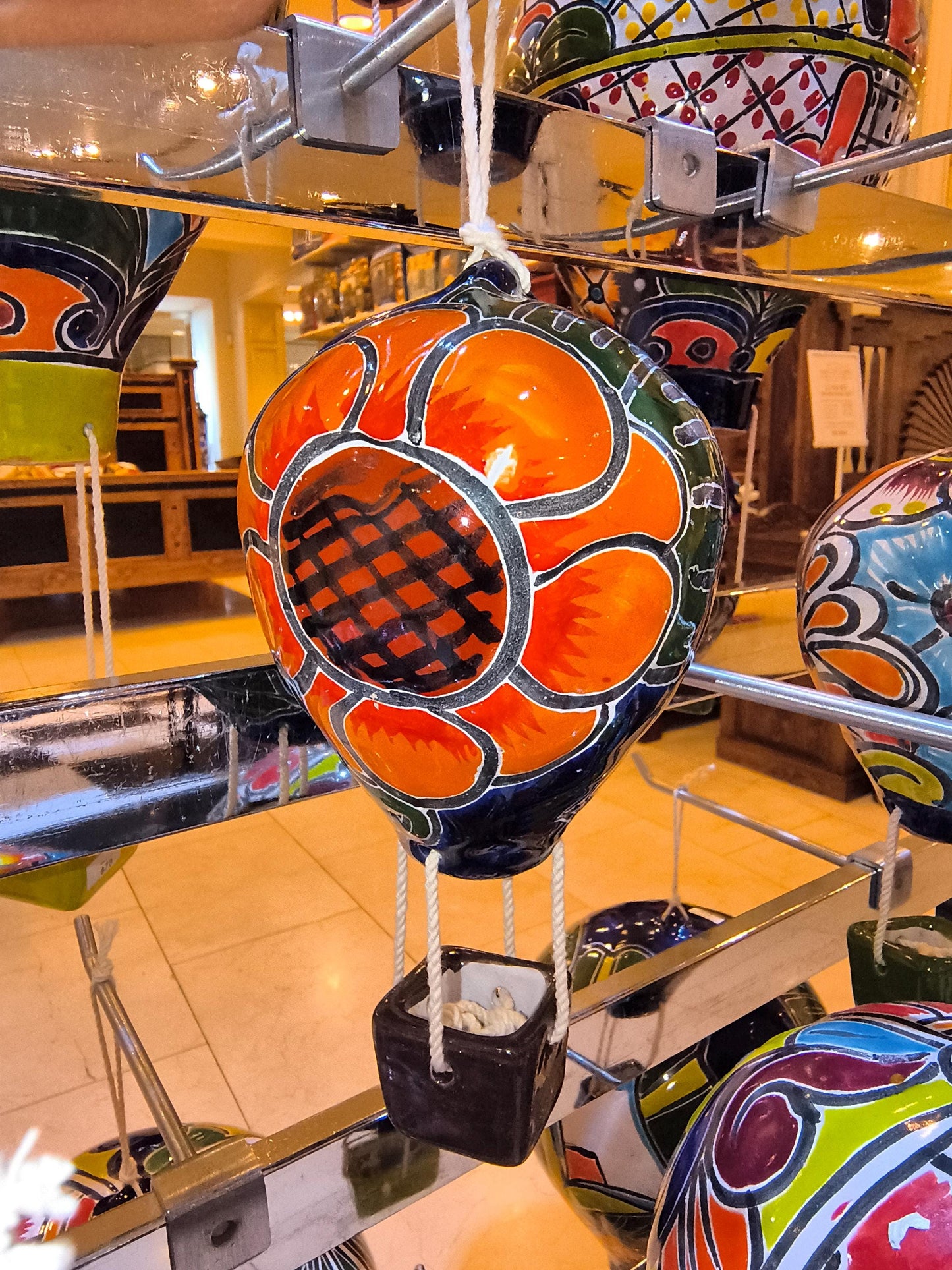Talavera Hot Air Balloon Décor – Handmade in Mexico, 7 All Tribes Treasures