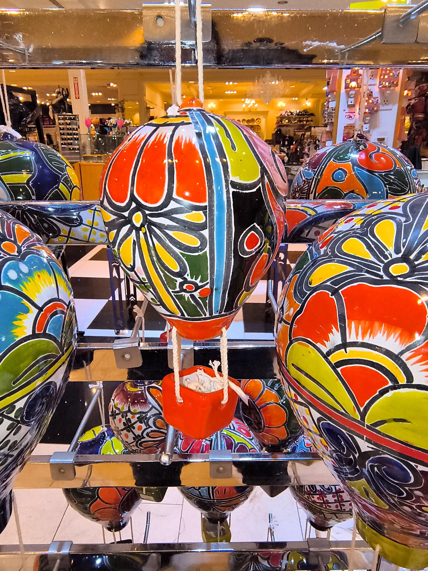 Talavera Hot Air Balloon Décor – Handmade in Mexico, 7 All Tribes Treasures