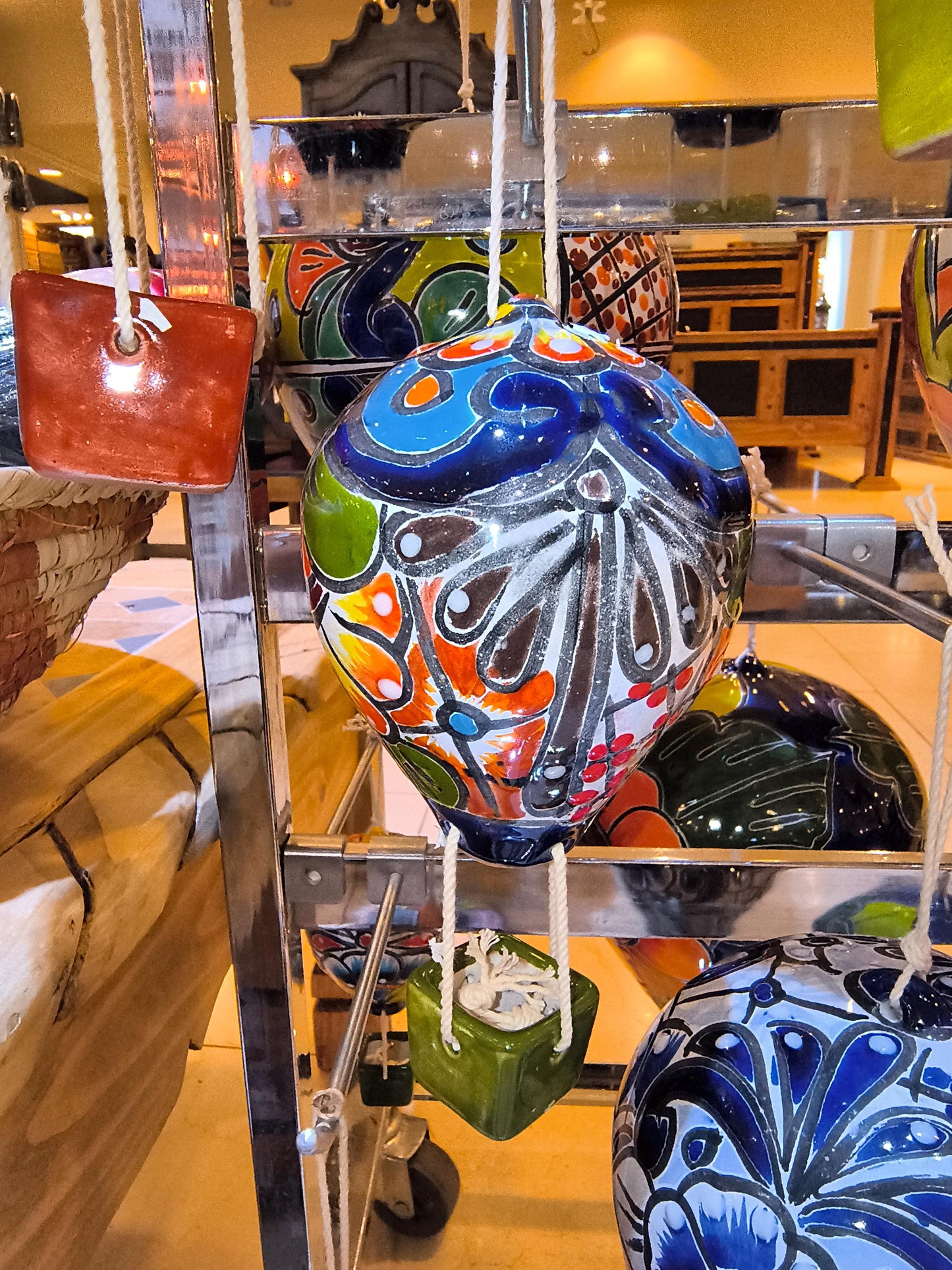 Talavera Hot Air Balloon Décor – Handmade in Mexico, 7 All Tribes Treasures