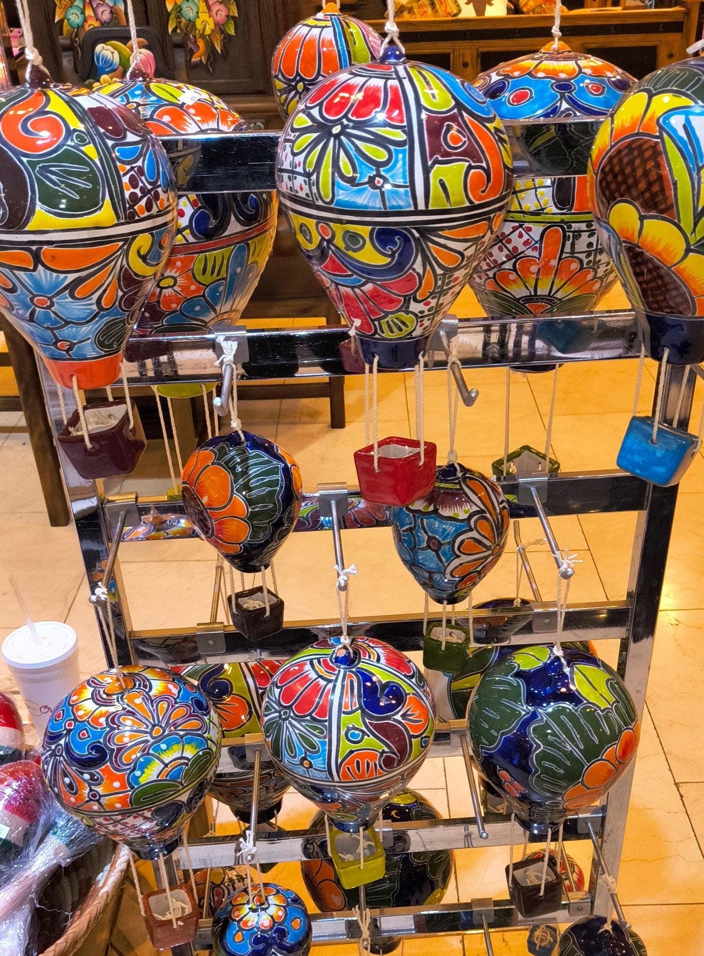 Talavera Hot Air Balloon Décor – Handmade in Mexico, 7 All Tribes Treasures