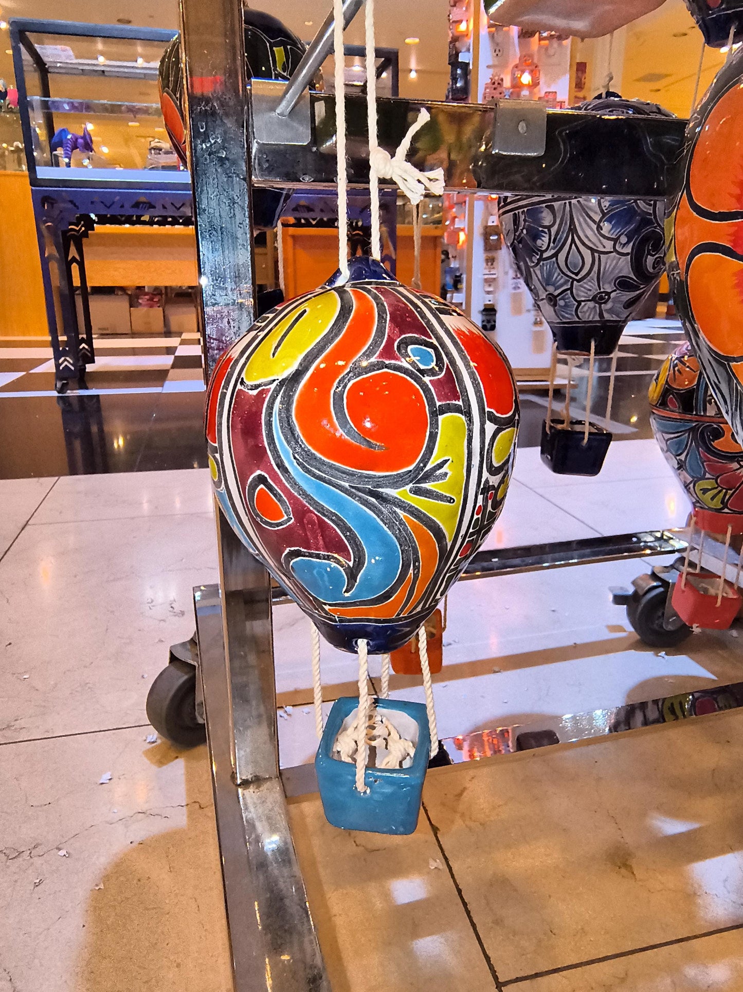 Talavera Hot Air Balloon Décor – Handmade in Mexico, 7 All Tribes Treasures