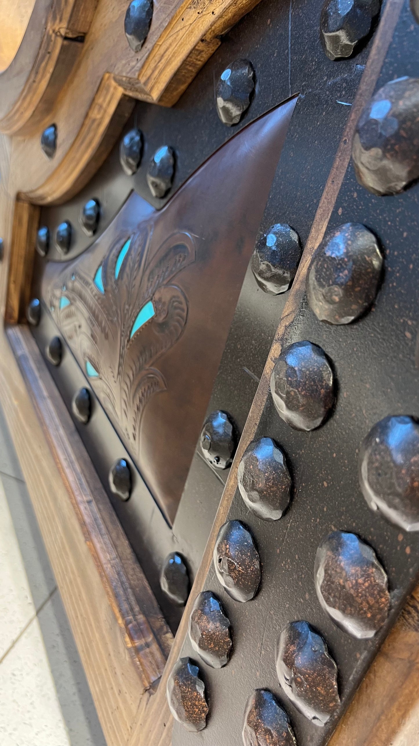 Handcrafted Leather & Pine Bedroom Set | Mexican Artisan | Queen All Tribes Treasures