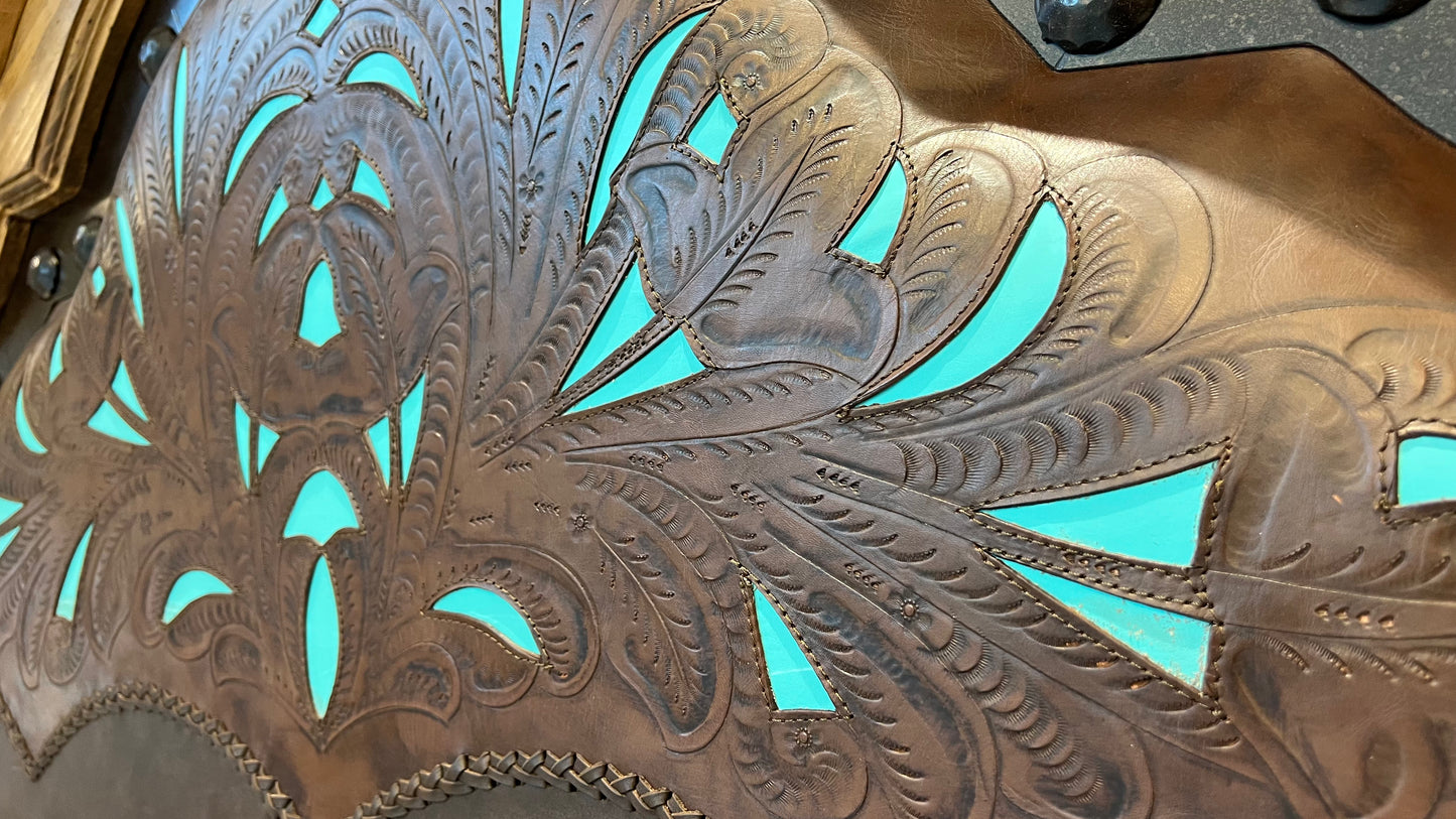 Handcrafted Leather & Pine Bedroom Set | Mexican Artisan | Queen All Tribes Treasures