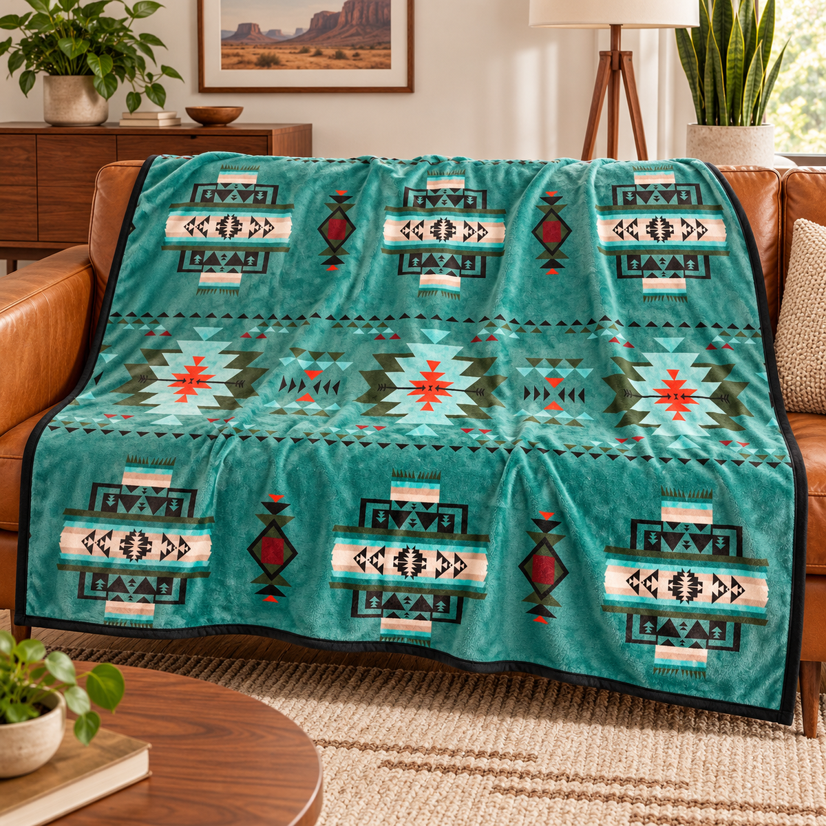Converging Arrows Baby / Throw Blanket — 40 × 60, Reversible Silk-Touch