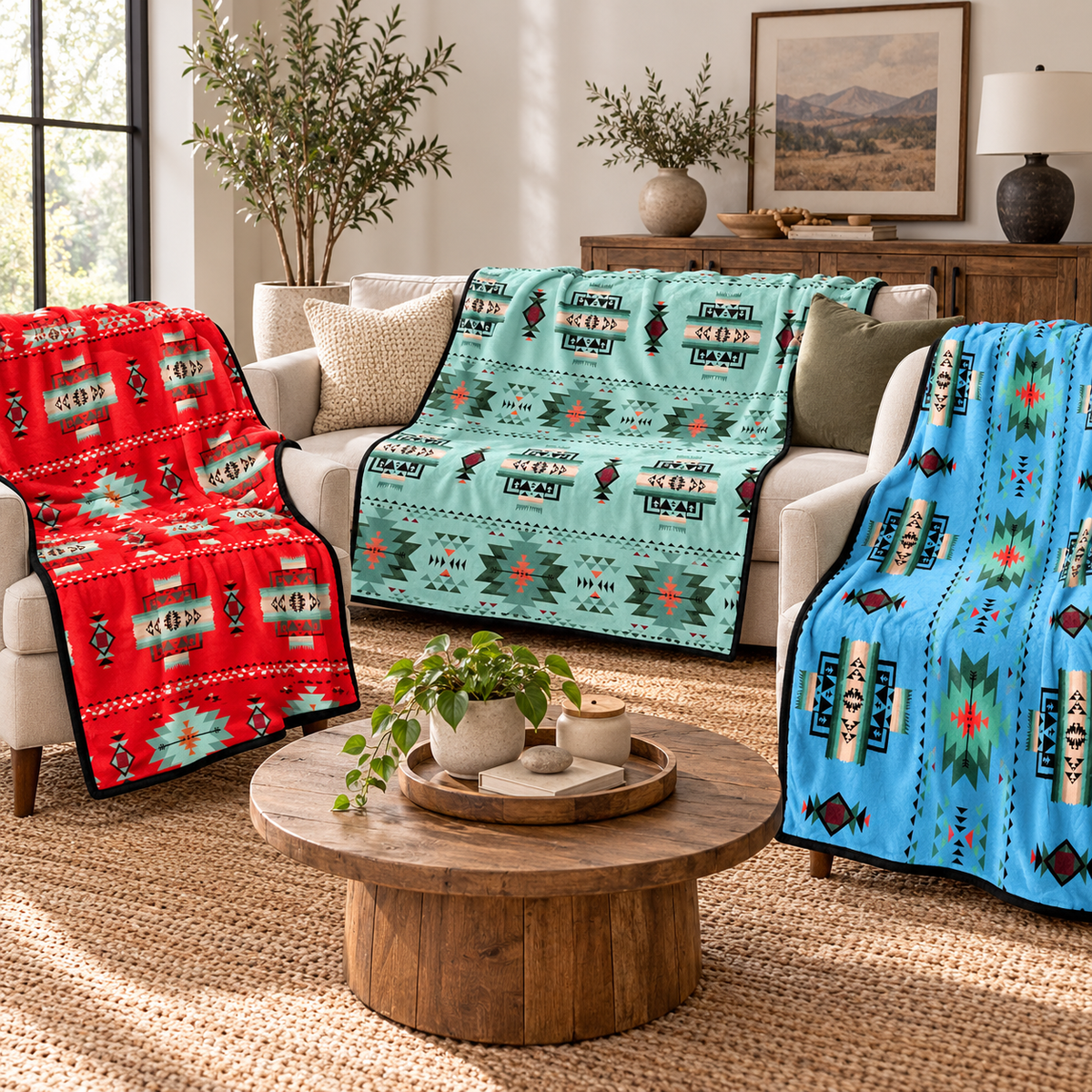 Converging Arrows Baby / Throw Blanket — 40 × 60, Reversible Silk-Touch