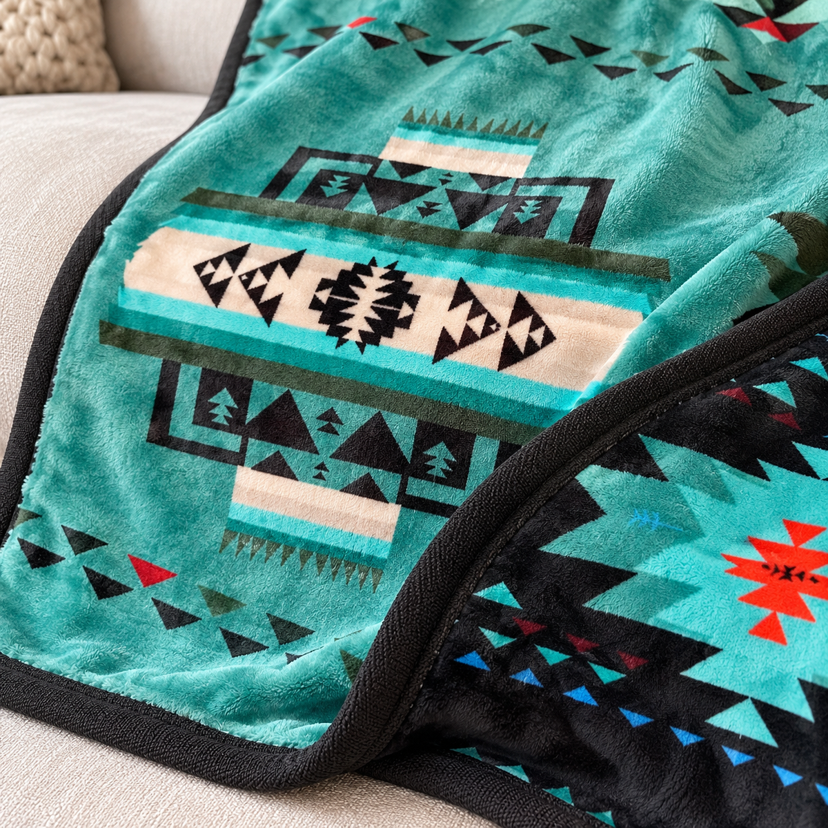 Converging Arrows Baby / Throw Blanket — 40 × 60, Reversible Silk-Touch