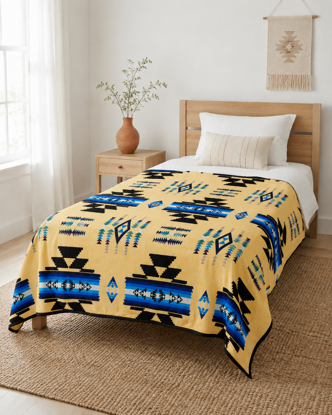 Storm Pattern Full/Twin Blanket – Reversible Southwestern Geometric Throw