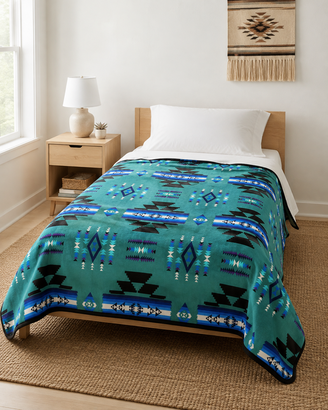 Storm Pattern Full/Twin Blanket – Reversible Southwestern Geometric Throw