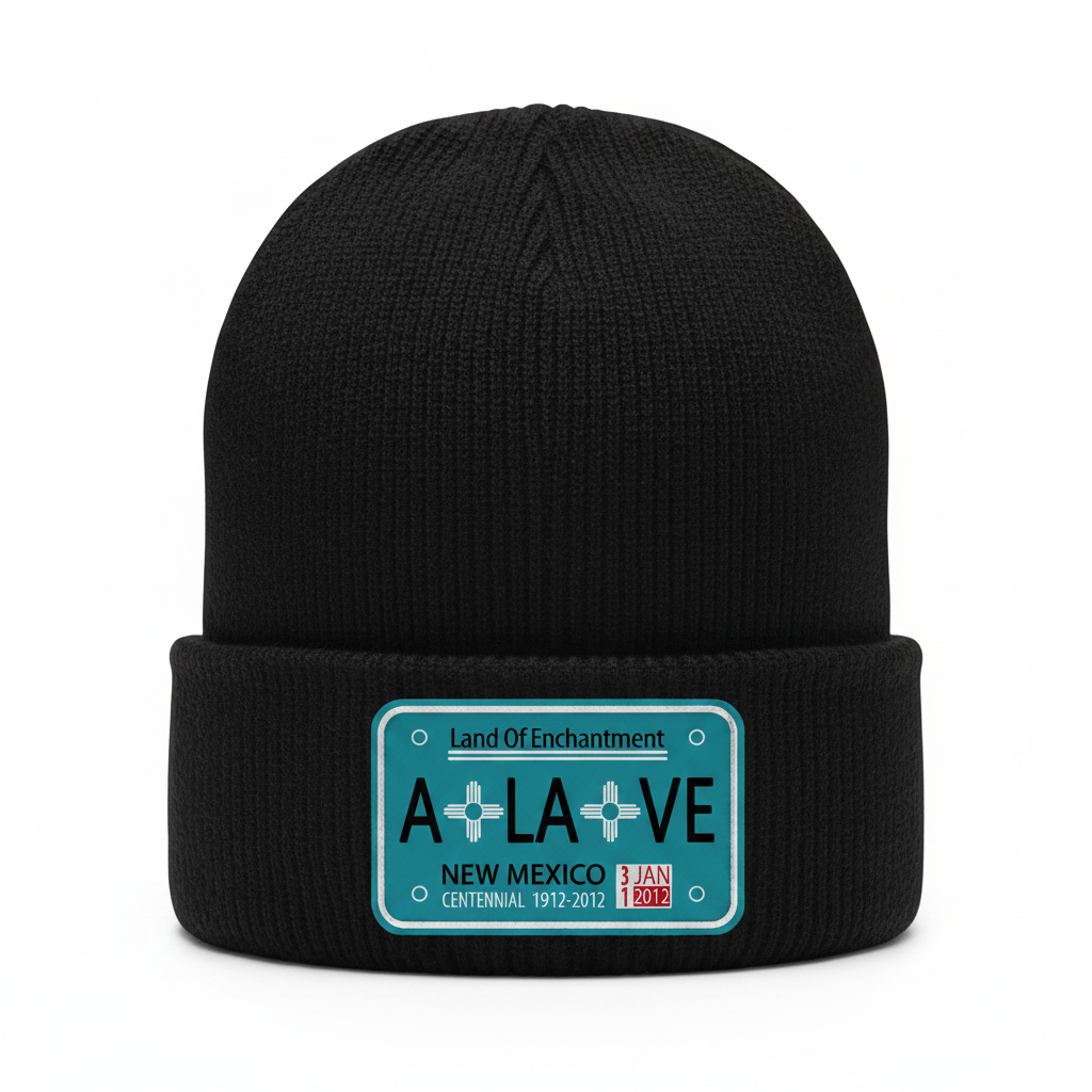 Black Beanie - A-LA-VE Teal Black