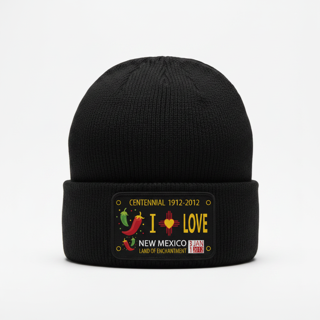 Black Beanie - I Love NM Design