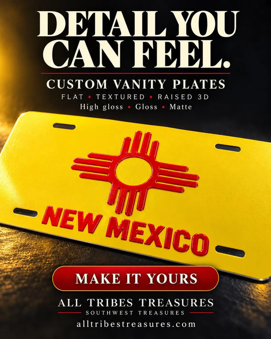 Custom Aluminum License Plate – Personalized 12 × 6 UV Print - 6 Styles/Finishes