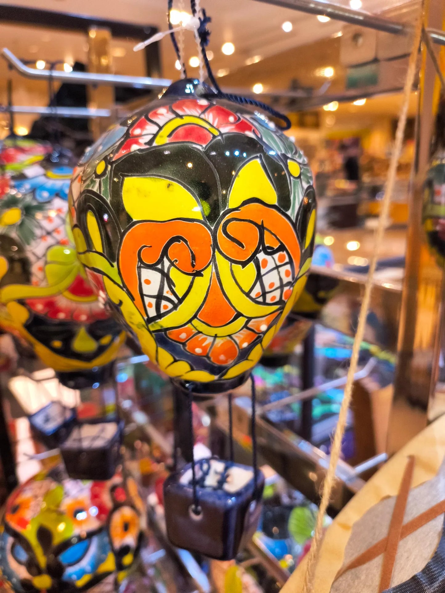 Small Talavera Hot Air Balloon Décor – Handmade in Mexico, 7"