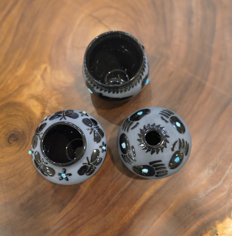 Maria Adelicia Black Pottery – 2023 Collection | Butterfly, Bear Claw, or Feather Design