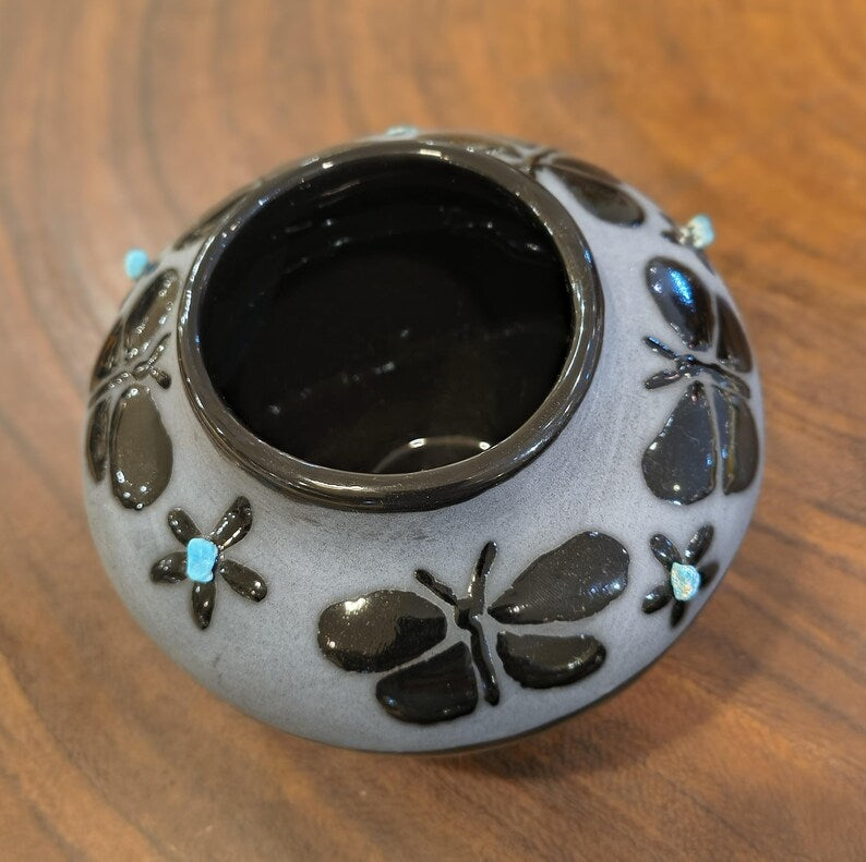 Maria Adelicia Black Pottery – 2023 Collection | Butterfly, Bear Claw, or Feather Design