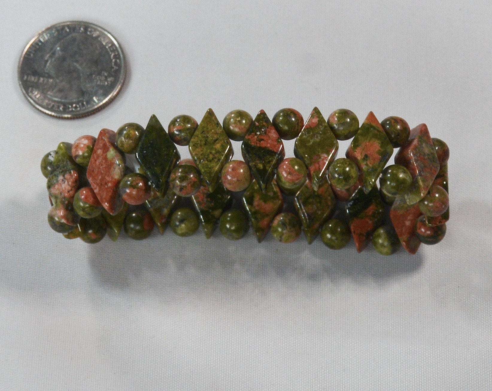 Unisex Natural Stone Unakite Healing Bracelet All Tribes Treasures