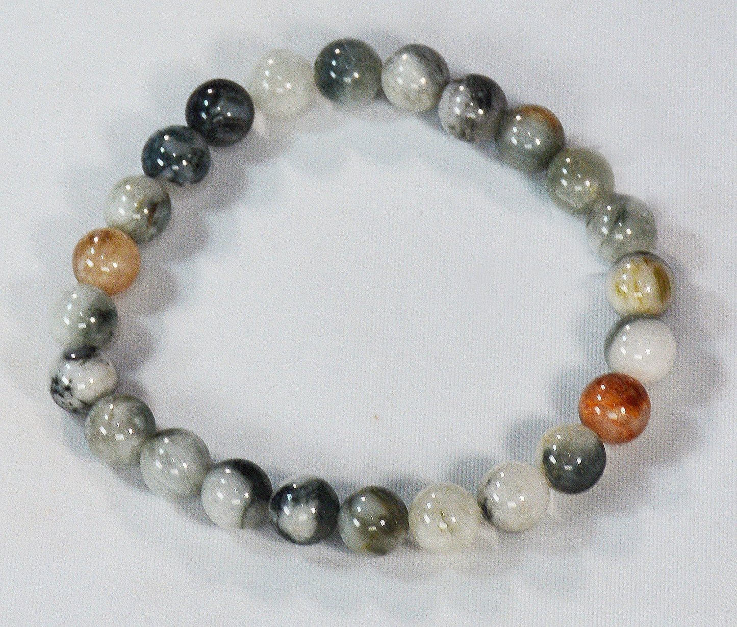 8mm Round Bead Moonstone Stretch Bracelet – Healing Stone Jewelry