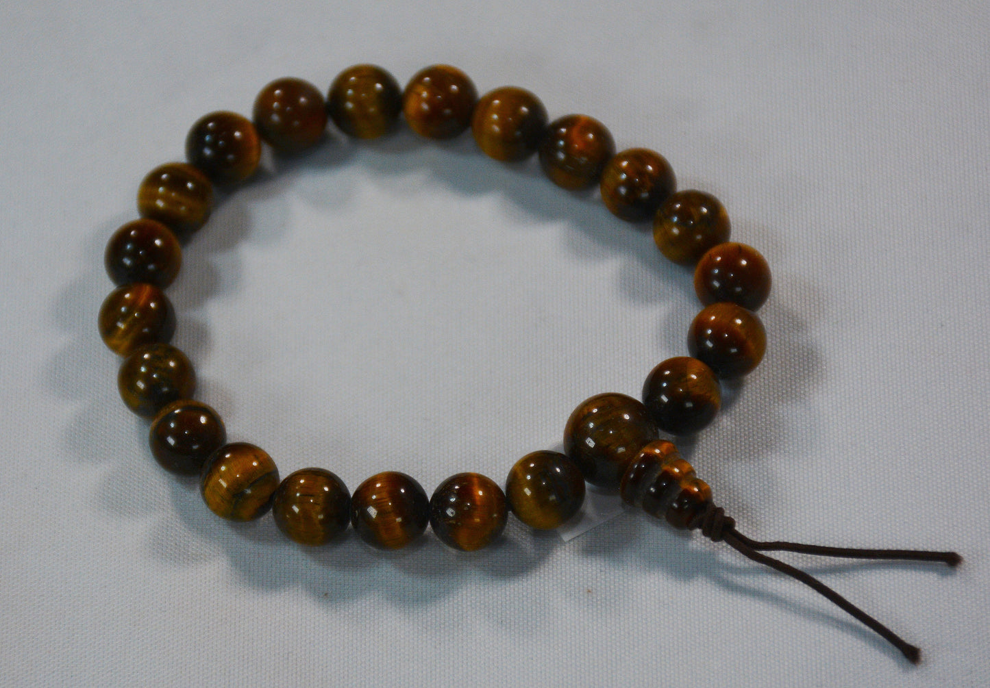 8mm Tiger’s Eye Mala-Style Stretch Bracelet – Tibetan Healing Jewelry