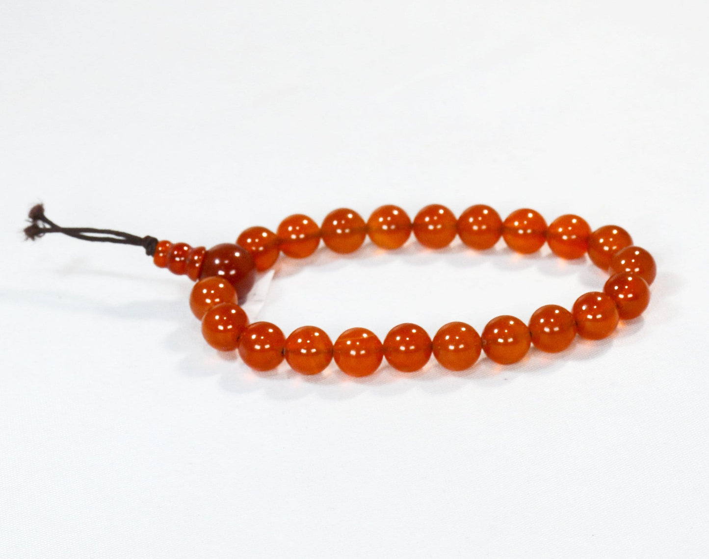 8mm Red-Orange Carnelian Mala-Style Stretch Bracelet – Healing Stone Jewelry