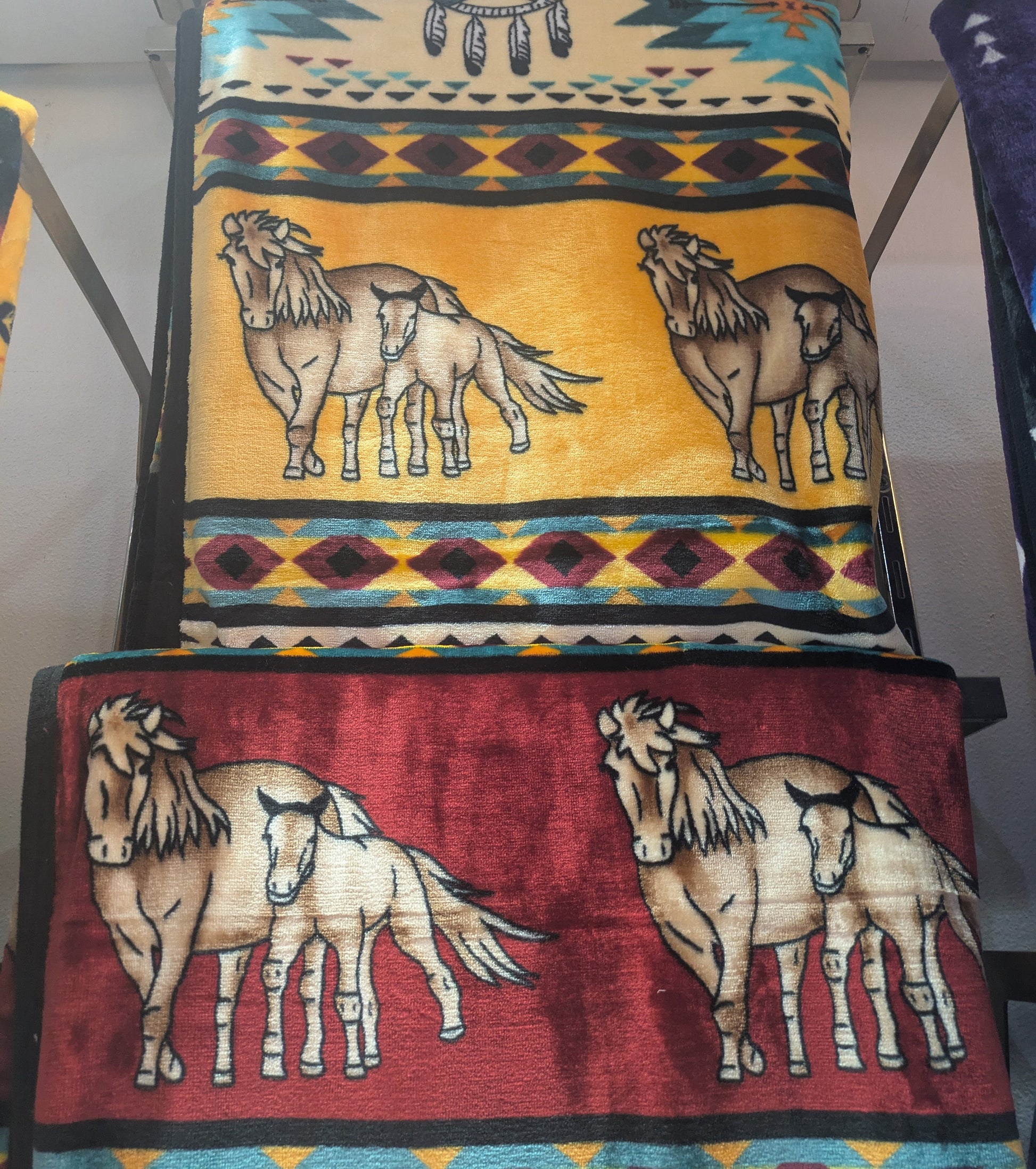 Native American Tribal KING Size Blanket - Reversible Design All Tribes Treasures