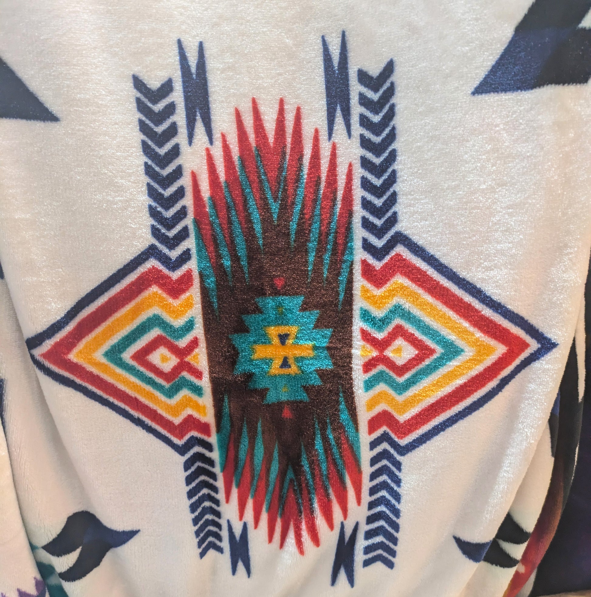 Reversible Queen Tribal Blanket with Native Designs All Tribes Treasures