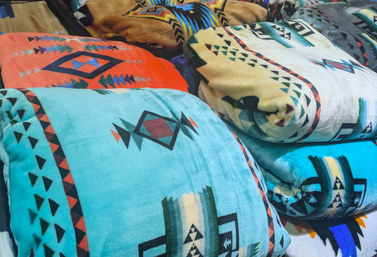 Native American Tribal Blanket QUEEN – Reversible, 2-Ply All Tribes Treasures