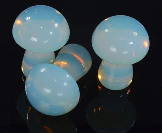 Opalite Glass Mushrooms – Handcrafted Collectibles All Tribes Treasures
