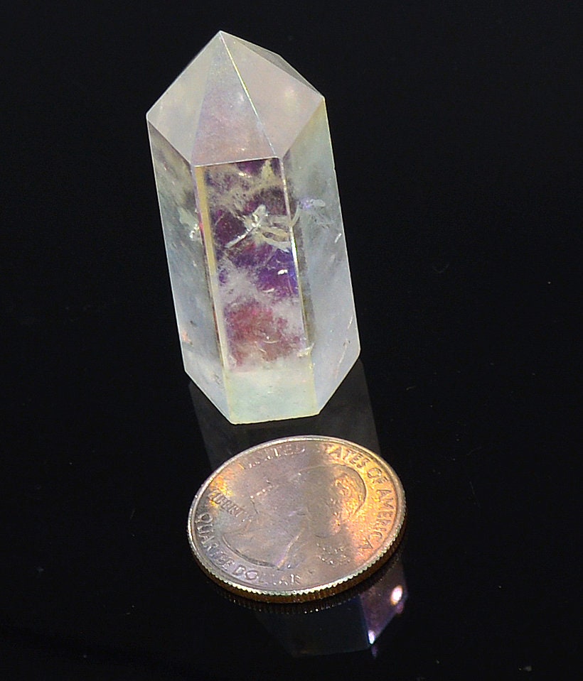 Angel Aura Quartz Crystal Point - Polished Stone All Tribes Treasures