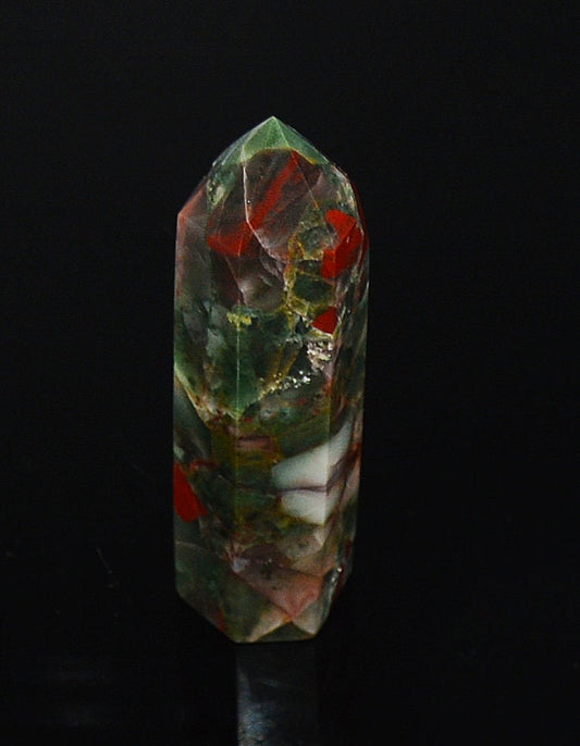 Bloodstone Crystal Point 6-Sided Obelisk Tower All Tribes Treasures