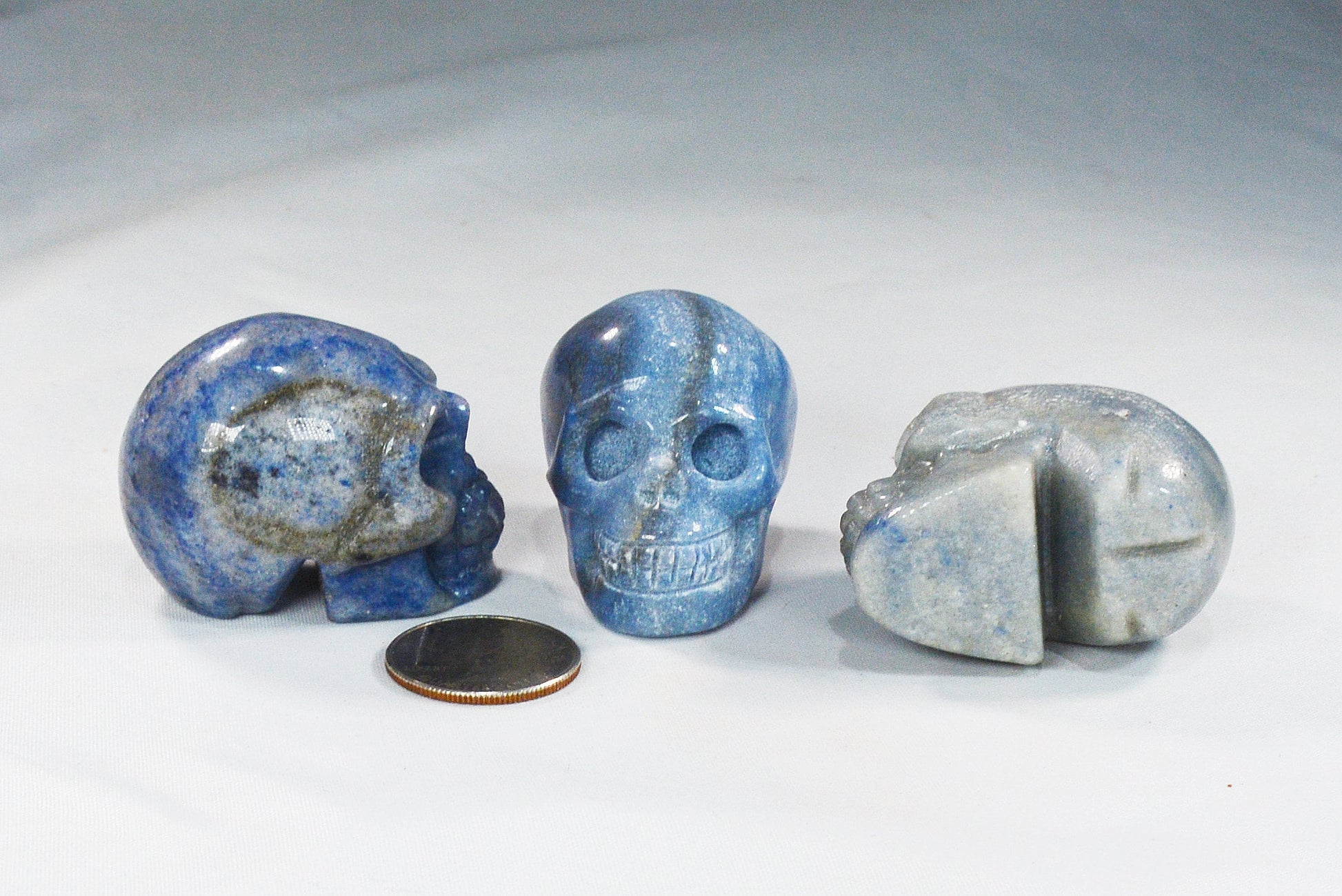 Sodalite Blue Aventurine Skull – Hand-Carved Natural Stone All Tribes Treasures