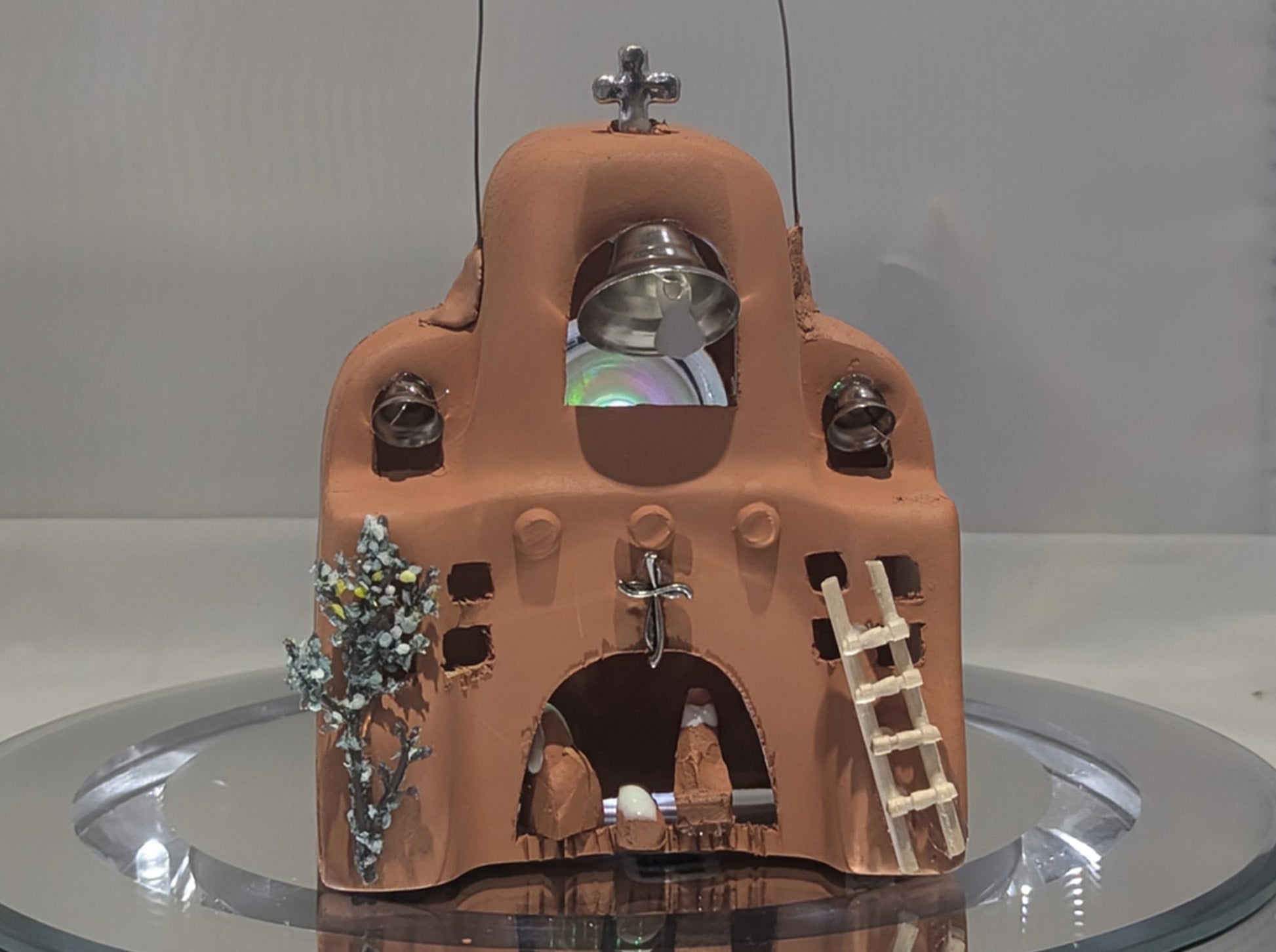Handmade San Miguel Church Ornament with Color Light All Tribes Treasures