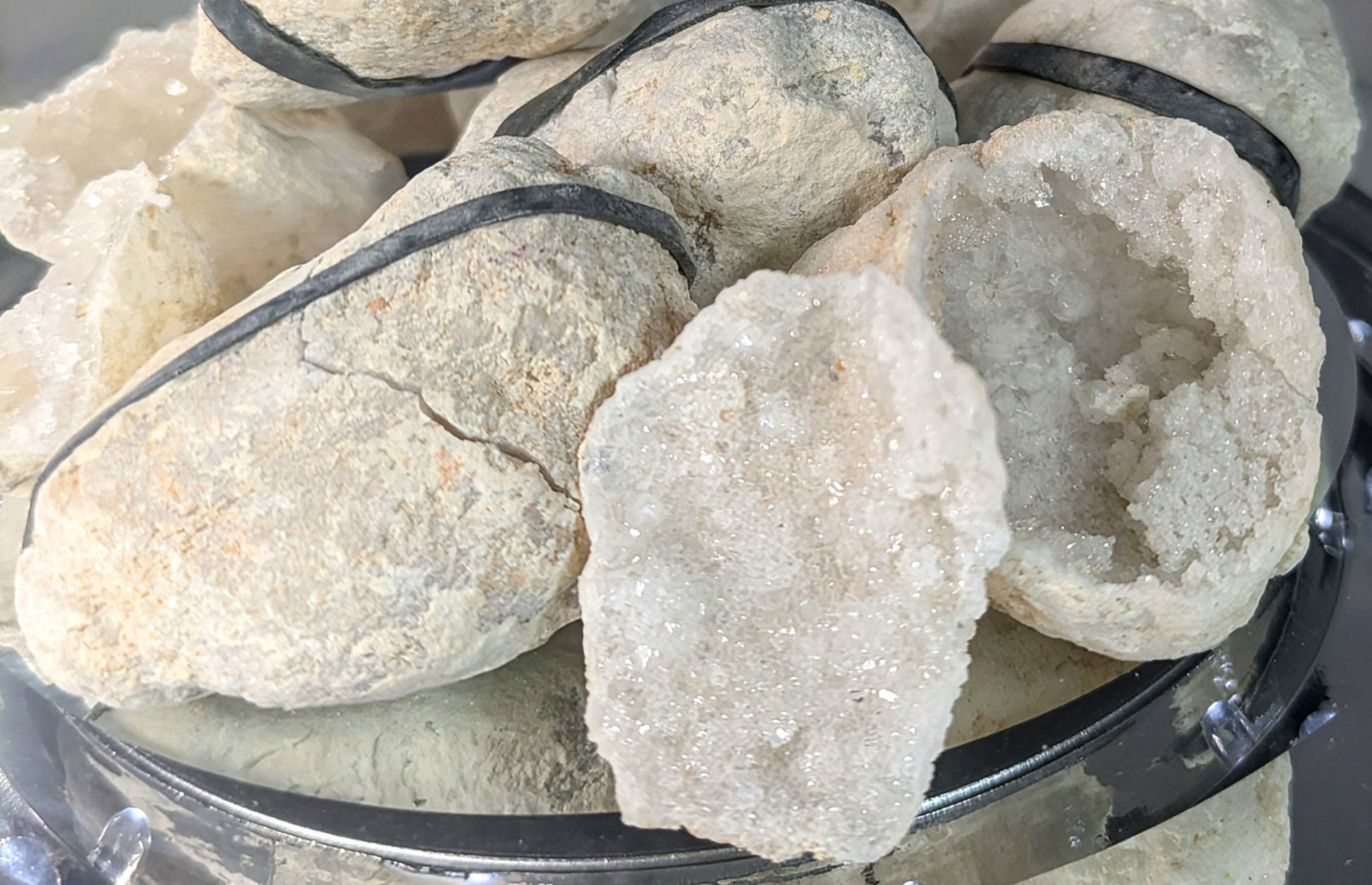 Clear Quartz & Agate Mexican Geode Pairs All Tribes Treasures