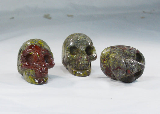 Dragon Blood Jasper Skull for Spiritual Healing & Courage All Tribes Treasures