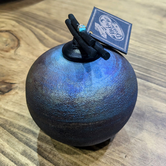 Raku Dream Jar by Jeremy Diller - Handcrafted Pottery Art All Tribes Treasures