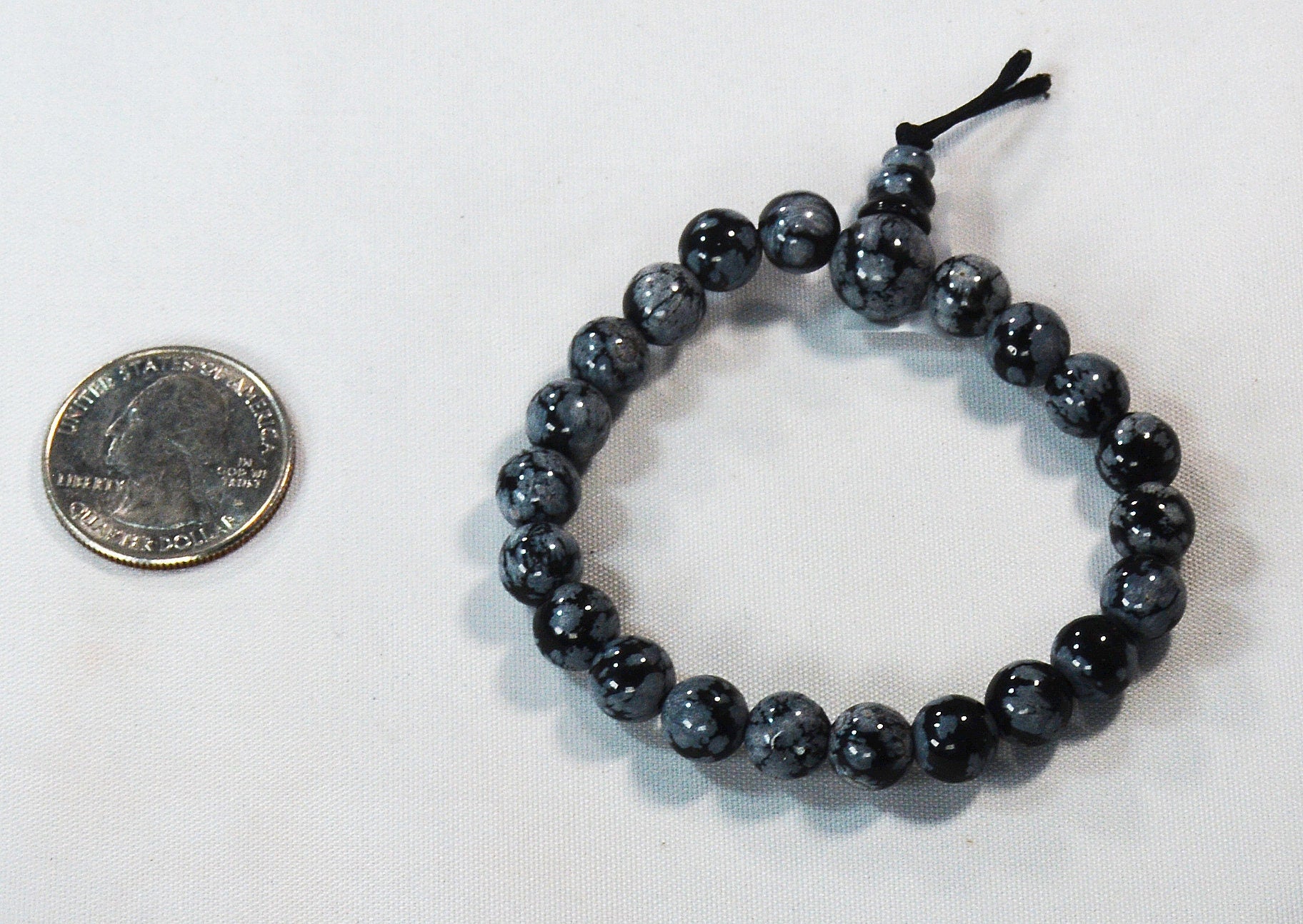 Snowflake Obsidian Bracelet – Healing Mala Jewelry All Tribes Treasures