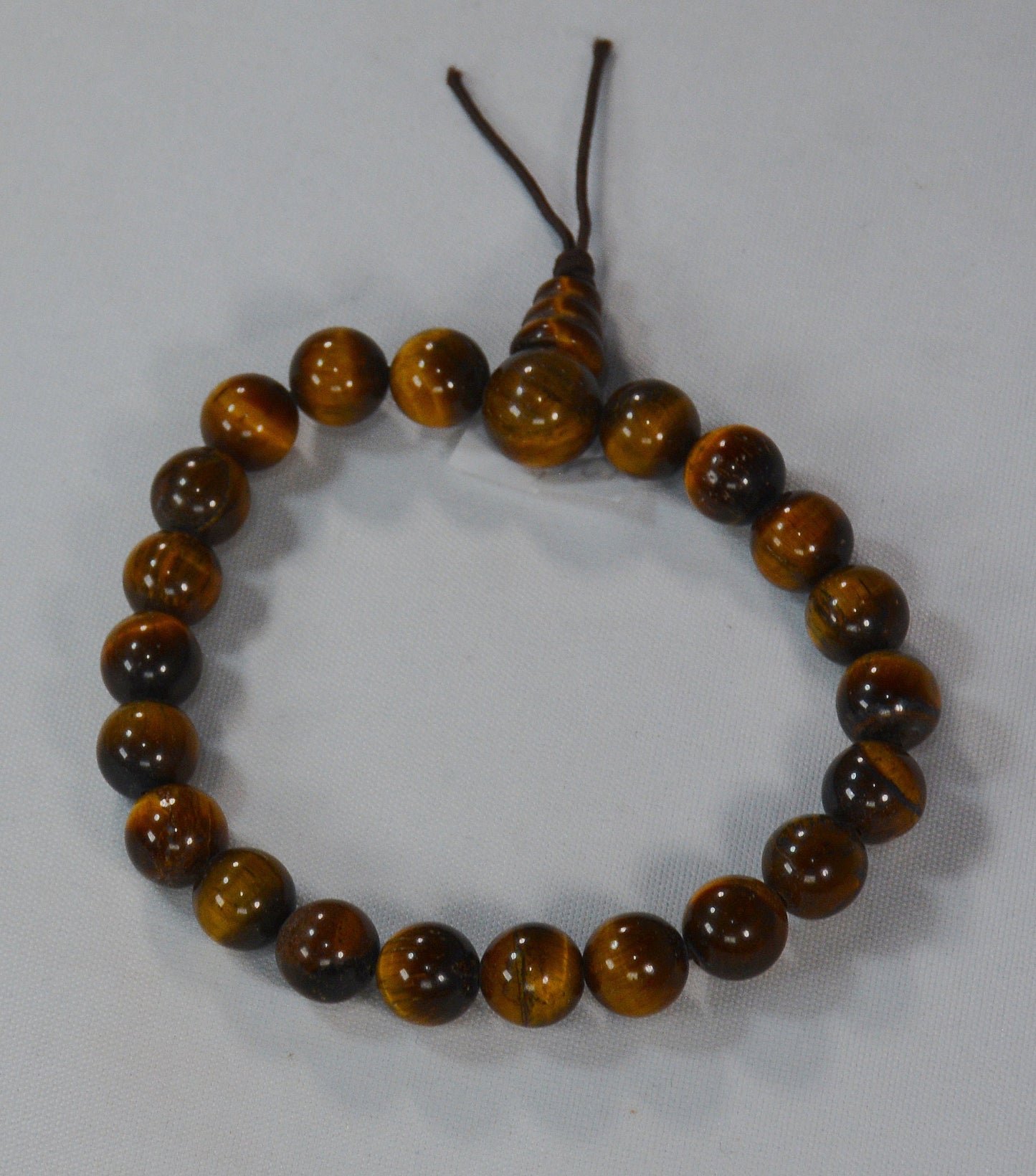 8mm Tiger’s Eye Mala-Style Stretch Bracelet – Tibetan Healing Jewelry