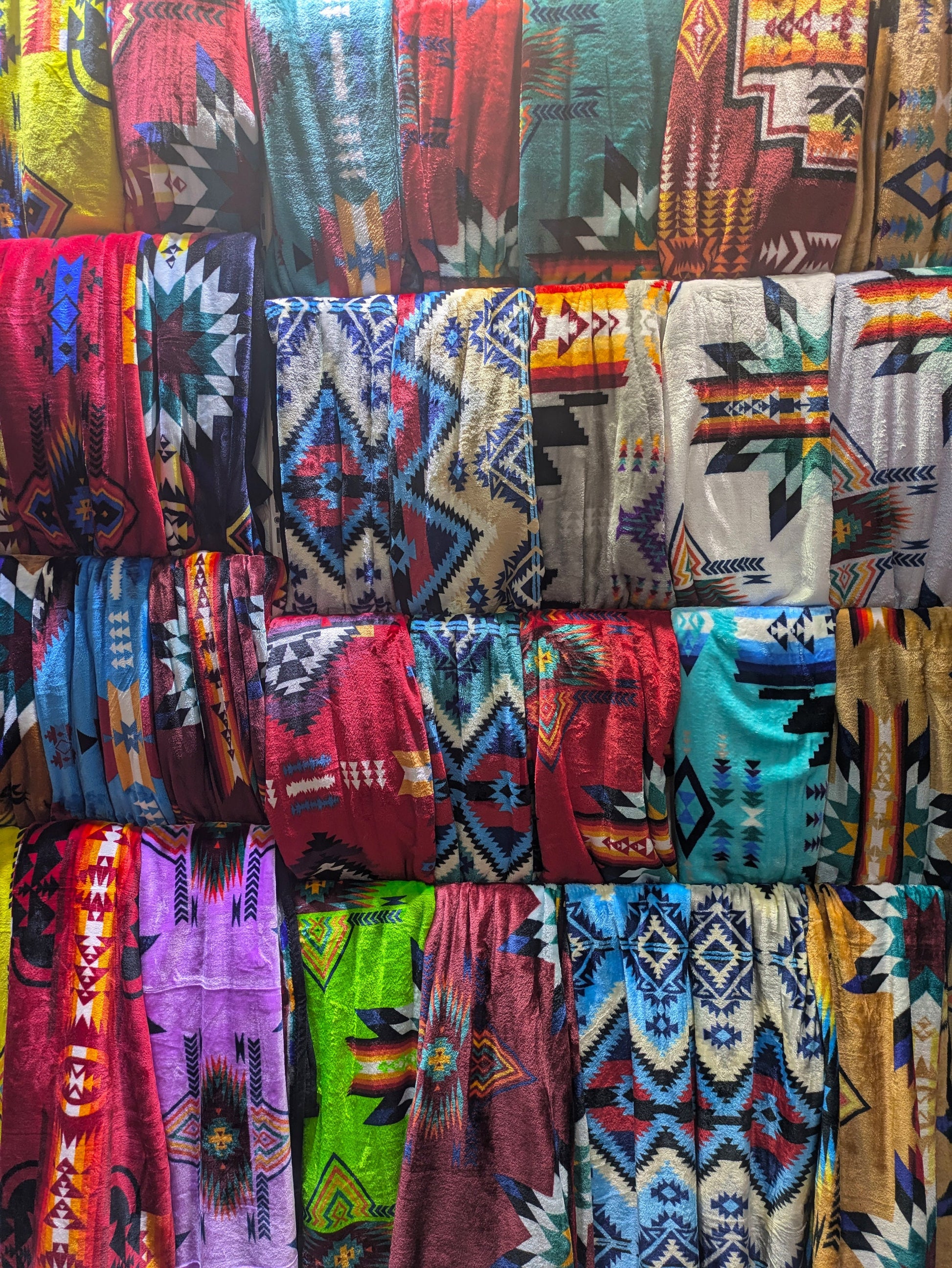 Native American Tribal Reversible QUEEN Blanket All Tribes Treasures