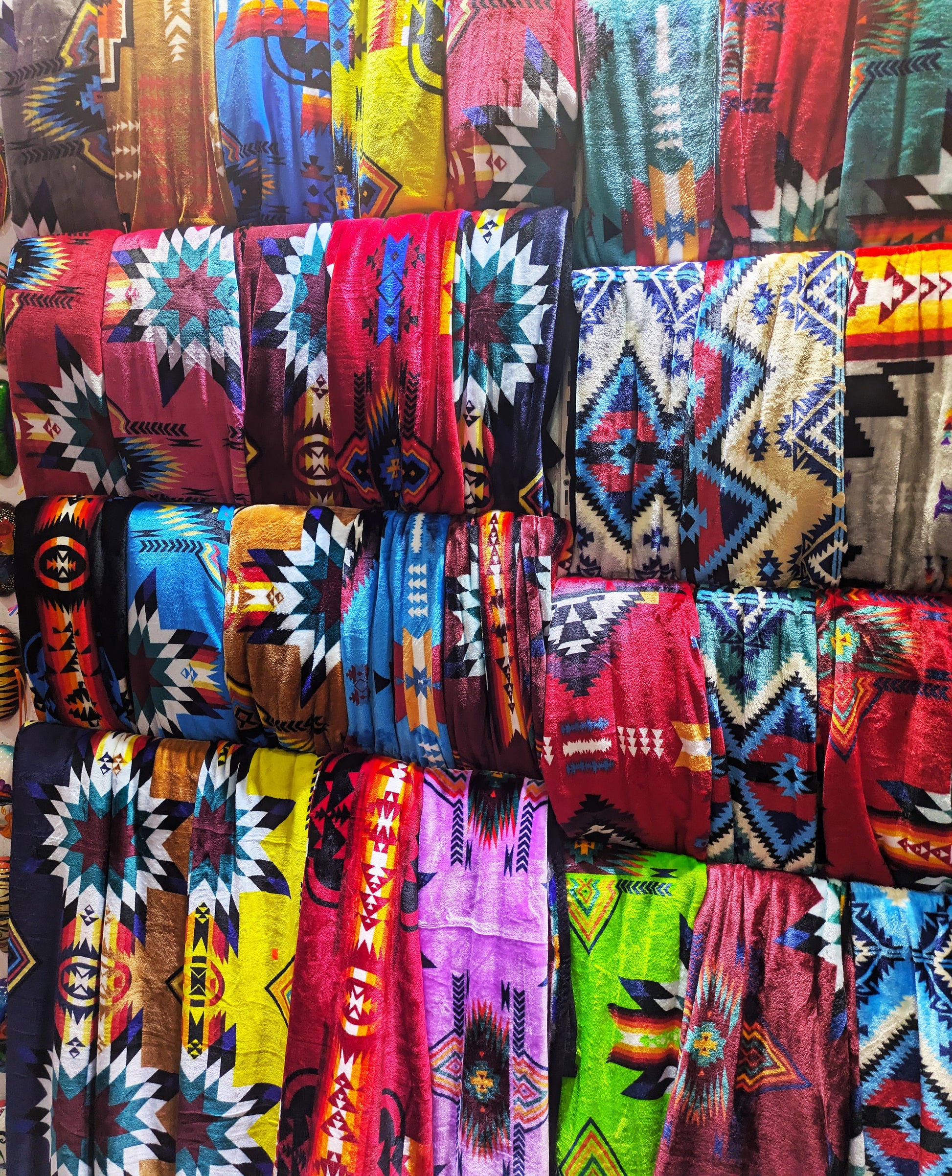 Reversible Queen Tribal Blanket with Native Designs All Tribes Treasures