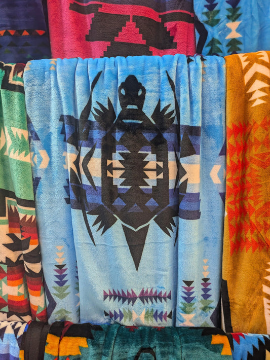 Native American Tribal Reversible QUEEN Blanket All Tribes Treasures