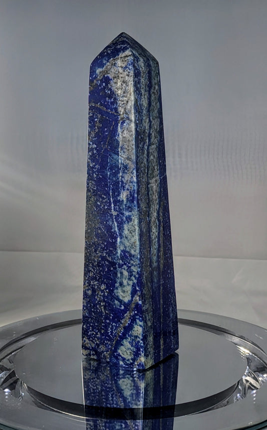 Large Natural High-Quality Lapis Lazuli Tower Point – 4 Edges Obelisk | Metaphysical Crystal Healing Energy - 1 of 3 Similar or better.