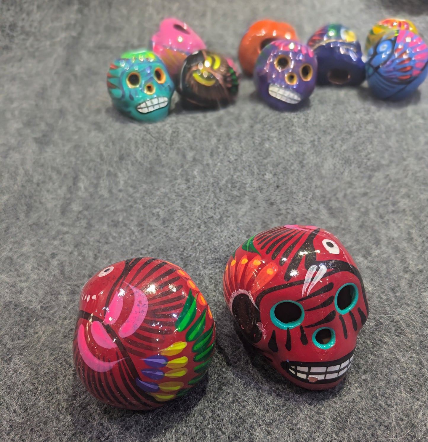 Hand Painted Ceramic Sugar Skull | Day of the Dead Ofrenda